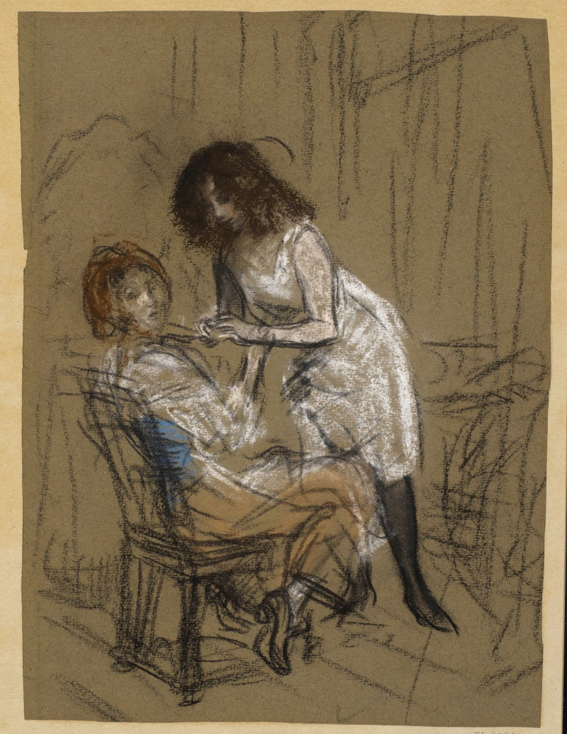 William James Glackens reprodukcija Two Women, VISOS REPRODUKCIJOS , paveikslai, reprodukcijos internetu