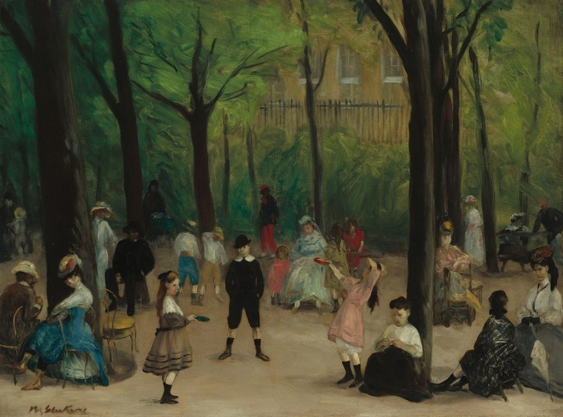 William James Glackens reprodukcija Luxembourg Gardens, VISOS REPRODUKCIJOS , paveikslai, reprodukcijos internetu