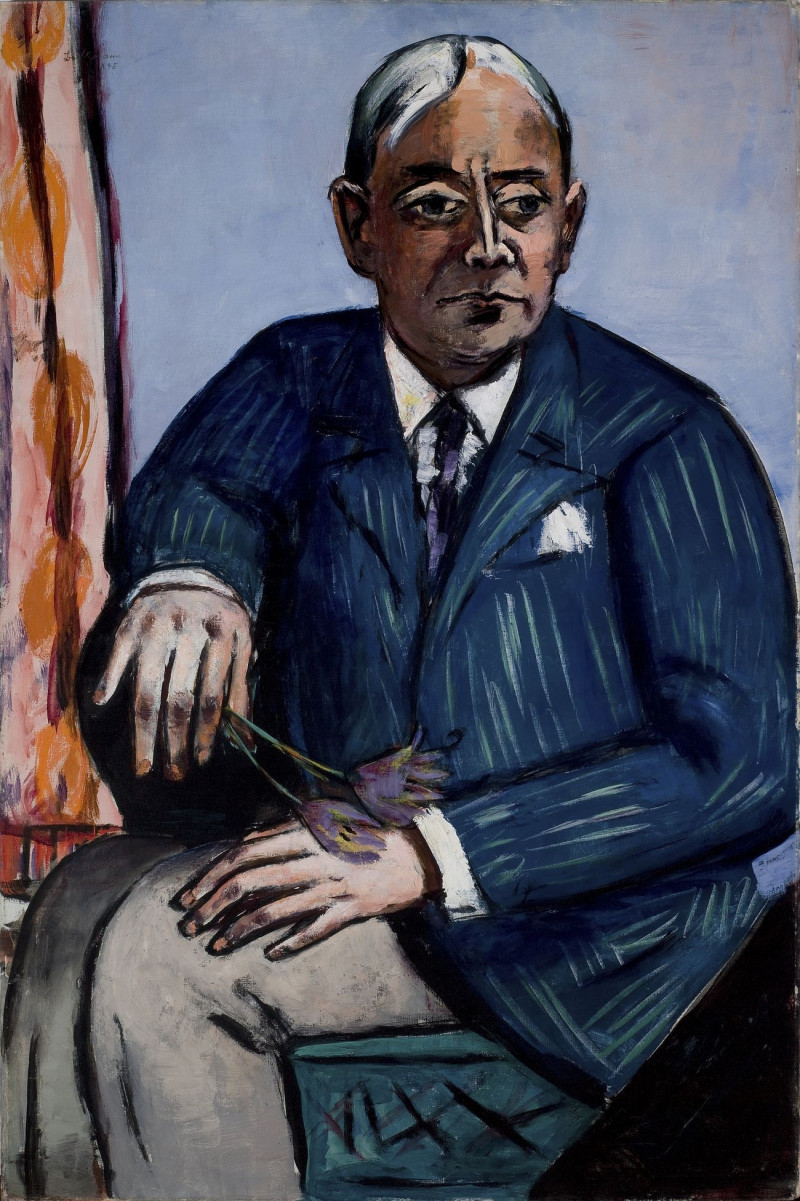 Portrait Of Ludwig Berger reproduction of painting by Max Beckmann. ALL GICLEE PRINTS