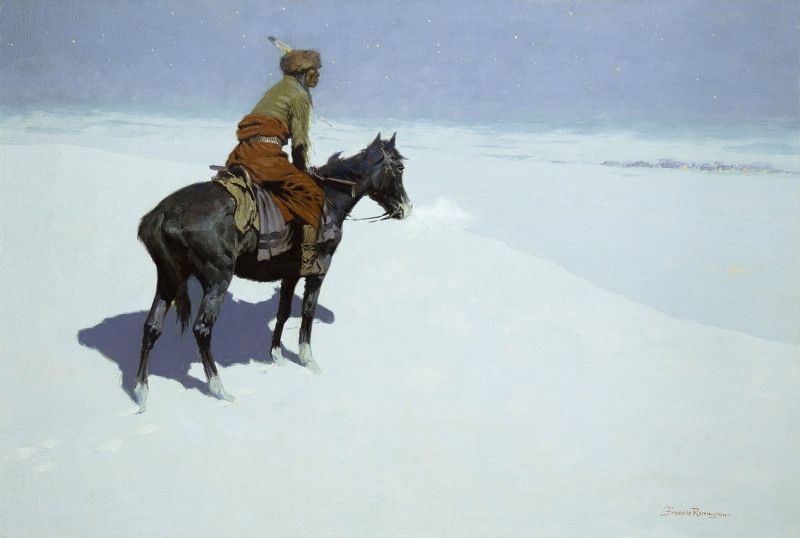 Friends Or Foes? reproduction of painting by Frederic Remington. ALL GICLEE PRINTS