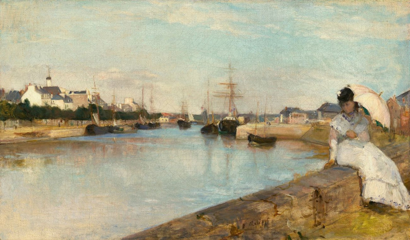 The Harbor At Lorient reproduction of painting by Berthe Morisot. ALL GICLEE PRINTS