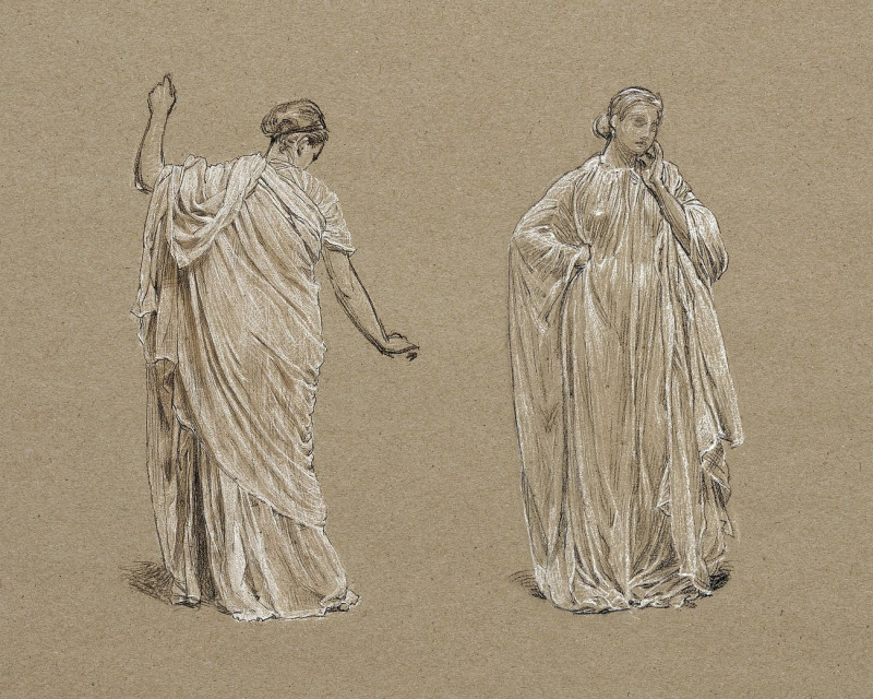 Draped Model reproduction of painting by Albert Joseph Moore. ALL GICLEE PRINTS