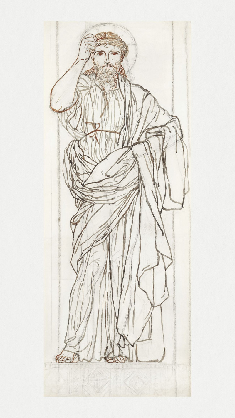 Full Length Figure Of Christ reproduction of painting by Albert Joseph Moore. ALL GICLEE PRINTS