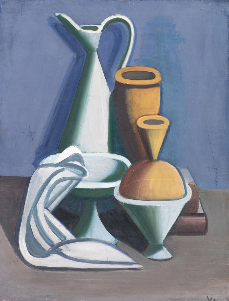 Arrangement With Watering Can, Towel And Jars reproduction of painting by Vilhelm Lundstrøm. ALL GICLEE PRINTS