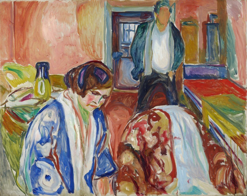 Edvard Munch reprodukcija The Artist and his Model (1919–21), VISOS REPRODUKCIJOS , paveikslai, reprodukcijos internetu