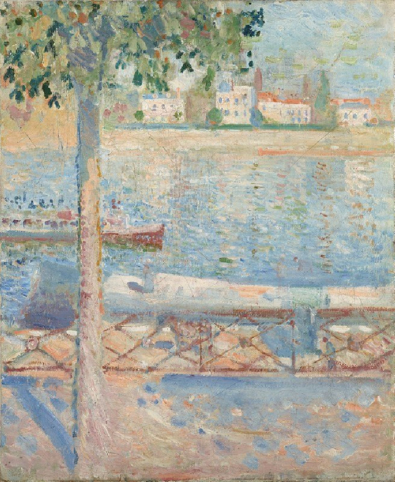 The Seine At Saint-Cloud (1890) reproduction of painting by Edvard Munch. ALL GICLEE PRINTS