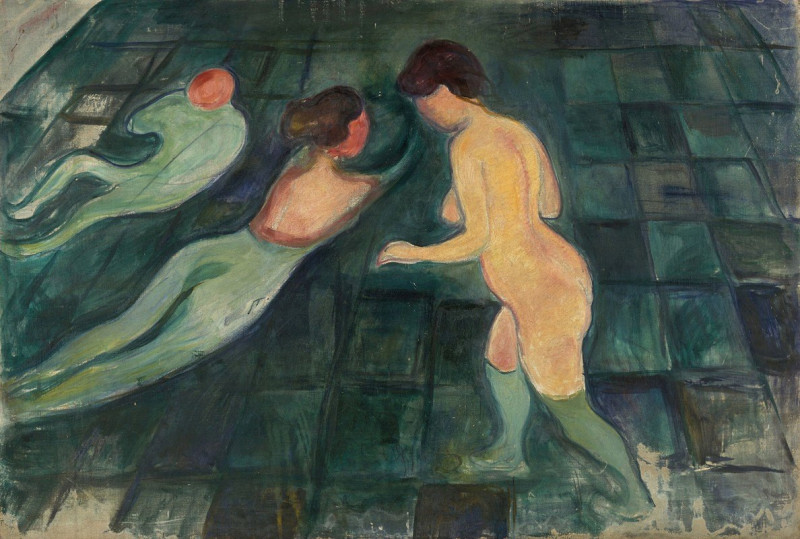 Bathing Women (1896–97) reproduction of painting by Edvard Munch. ALL GICLEE PRINTS