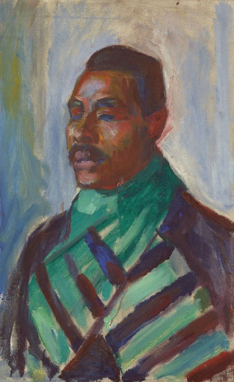 African with Green Scarf (1916) reproduction of painting by Edvard Munch. ALL GICLEE PRINTS