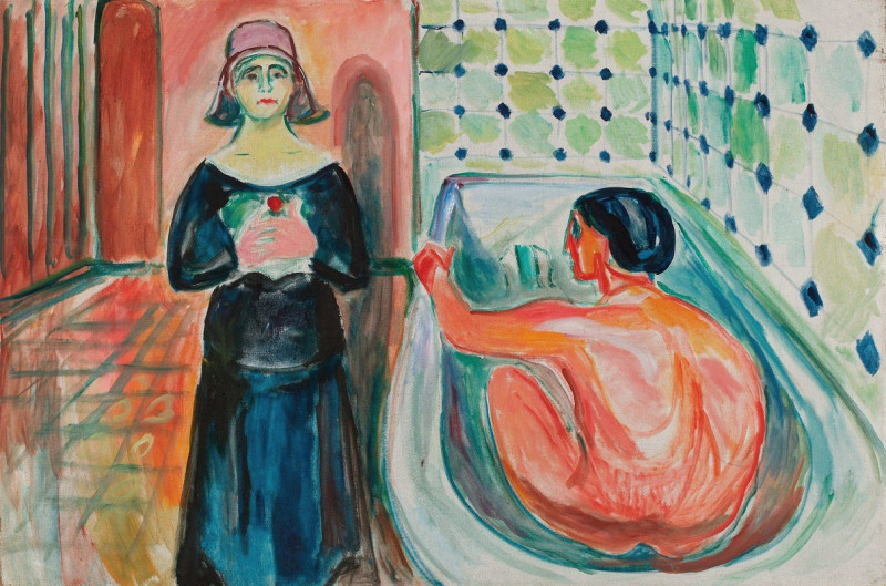 Marat in the Bath and Charlotte Corday (1930) reproduction of painting by Edvard Munch. ALL GICLEE PRINTS