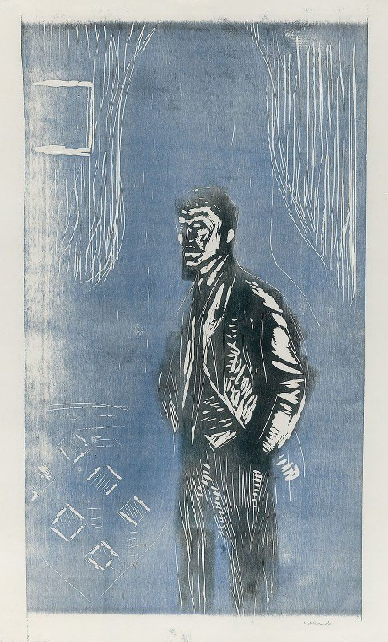 Edvard Munch reprodukcija Self-Portrait in Moonlight (1904–1906), VISOS REPRODUKCIJOS , paveikslai, reprodukcijos internetu