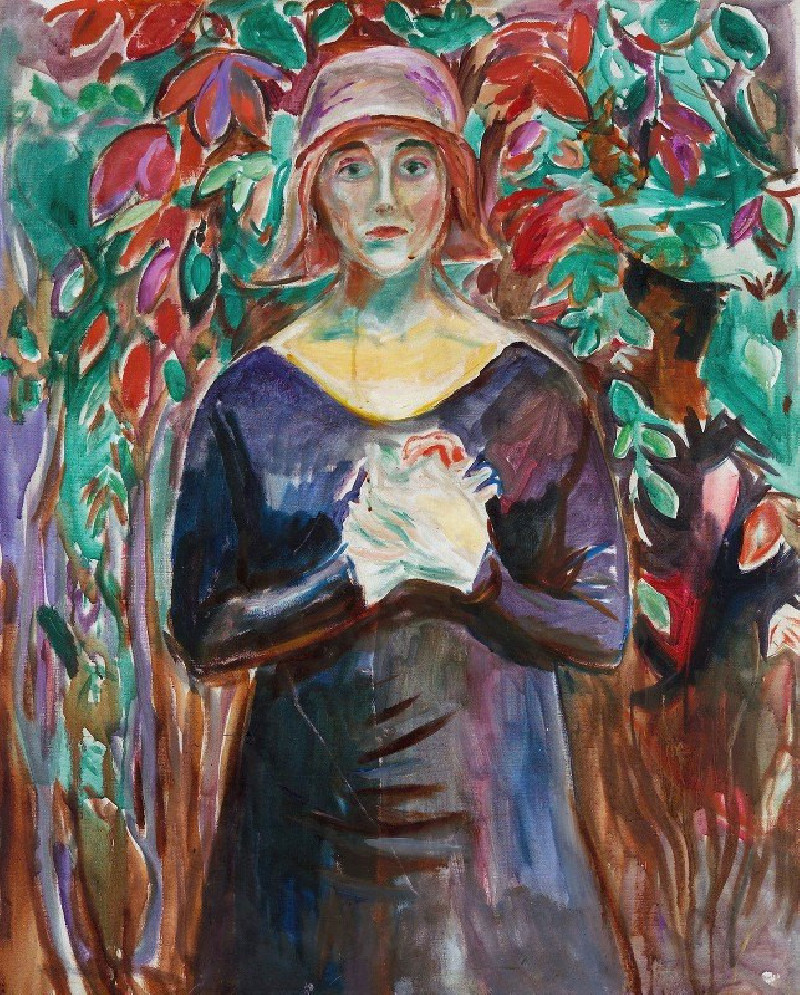 Edvard Munch reprodukcija Model in the Garden (1930), VISOS REPRODUKCIJOS , paveikslai, reprodukcijos internetu