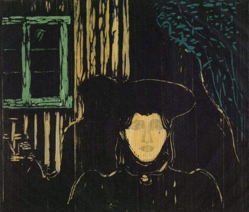 Moonlight (1896) reproduction of painting by Edvard Munch. ALL GICLEE PRINTS