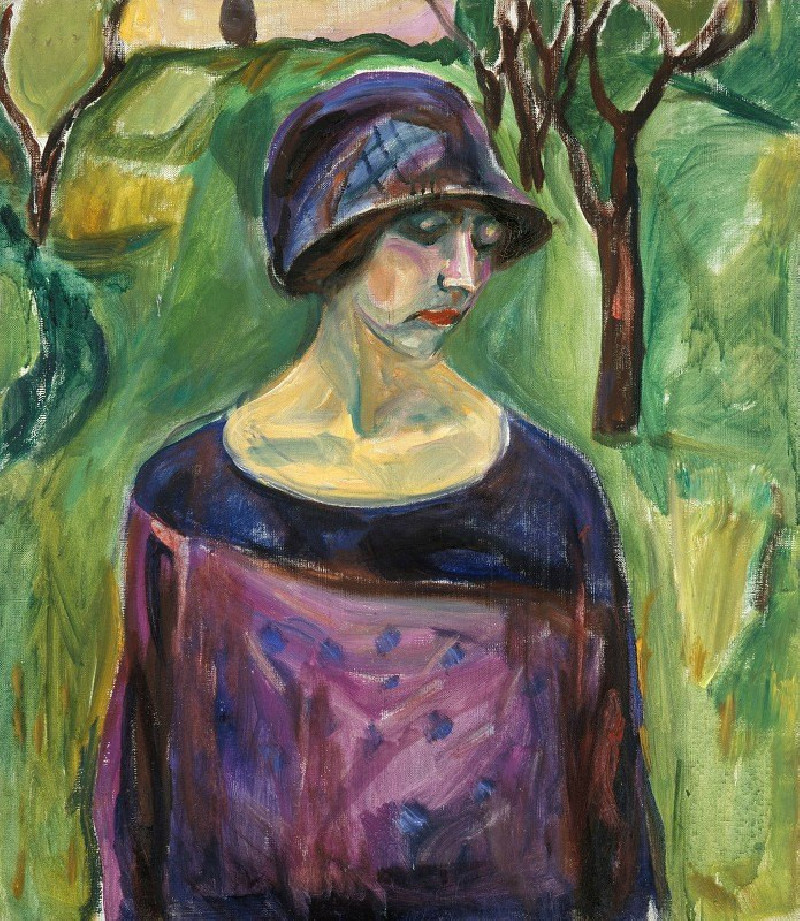 Birgit Prestøe in the Garden (1924–30) reproduction of painting by Edvard Munch. ALL GICLEE PRINTS