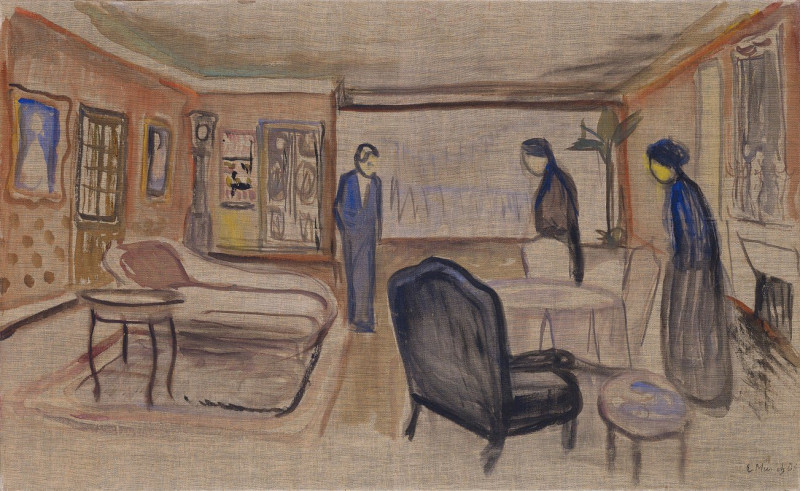 Scene of Ibsen’s ‘Ghosts’ (1906) reproduction of painting by Edvard Munch. ALL GICLEE PRINTS