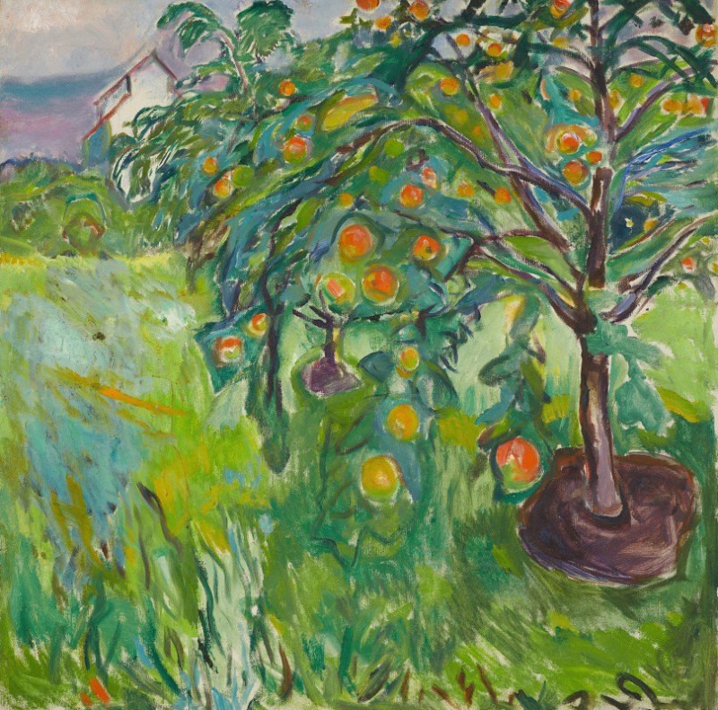 Apple Tree By The Studio (1920-28) reproduction of painting by Edvard Munch. ALL GICLEE PRINTS