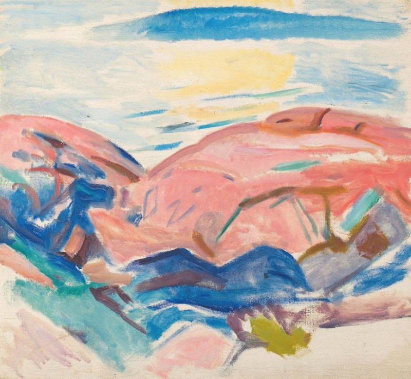 Red Rocks (1915) reproduction of painting by Edvard Munch. ALL GICLEE PRINTS