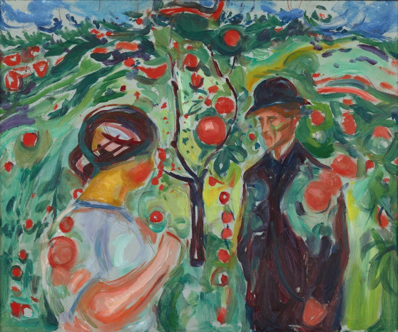 Beneath the Red Apples (1927–30) reproduction of painting by Edvard Munch. ALL GICLEE PRINTS