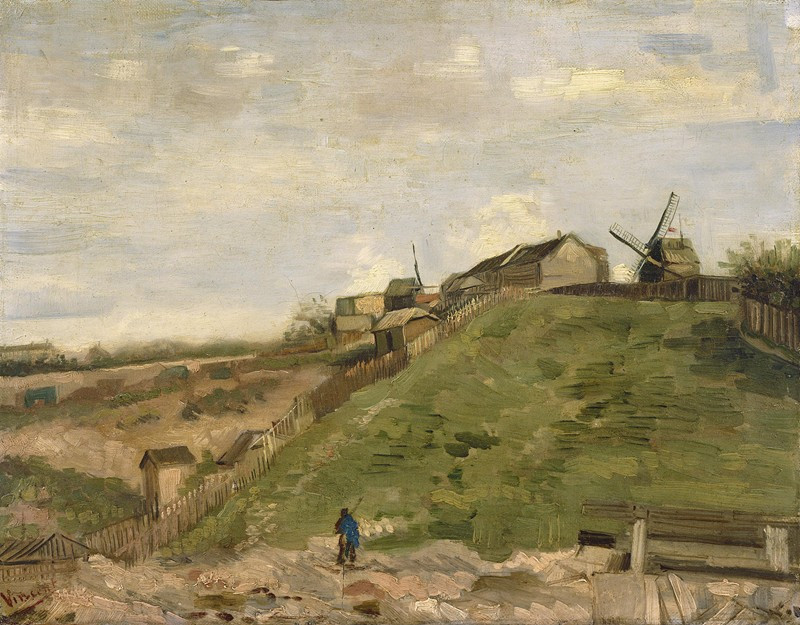 The hill of Montmartre with stone quarry (1886) reproduction of painting by Vincent Van Gogh. ALL GICLEE PRINTS