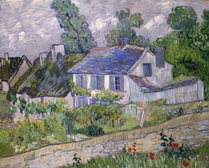 Houses at Auvers reproduction of painting by Vincent Van Gogh. ALL GICLEE PRINTS