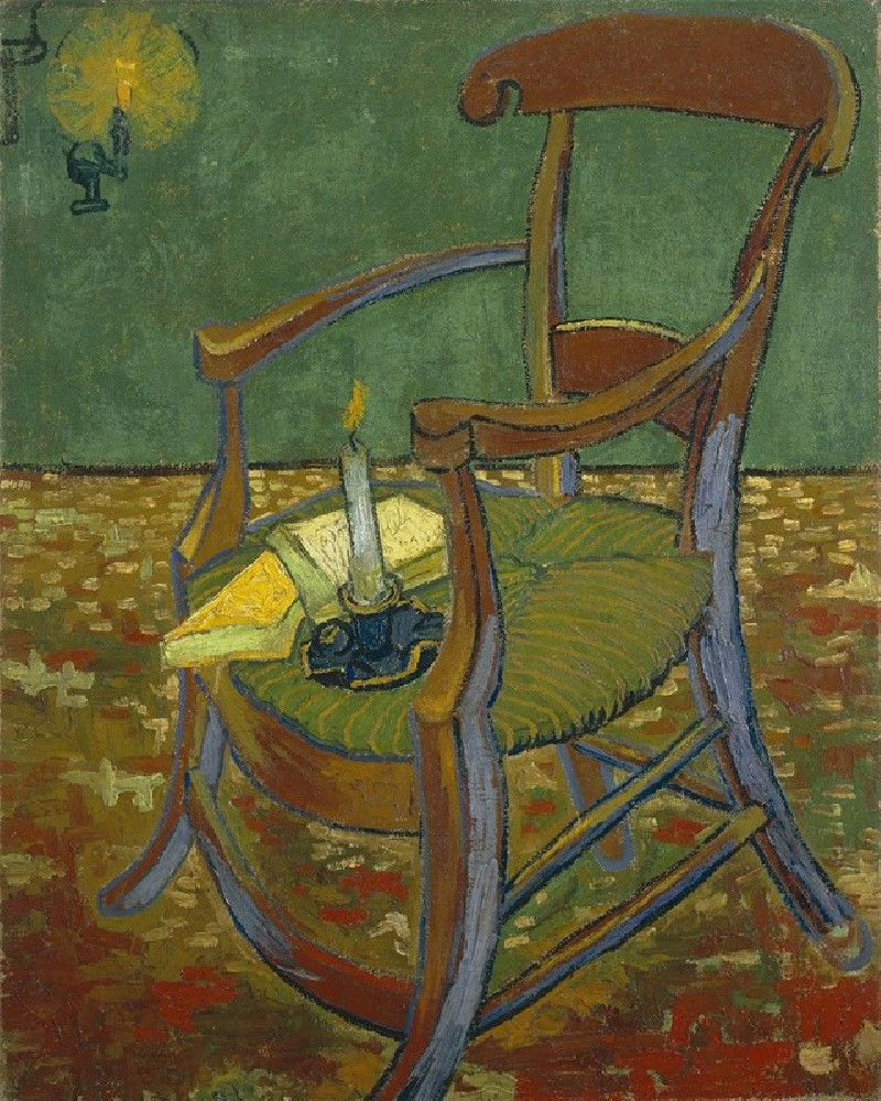 Gauguin’s Chair (1888) reproduction of painting by Vincent Van Gogh. ALL GICLEE PRINTS