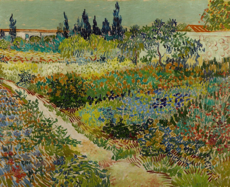 Garden at Arles reproduction of painting by Vincent Van Gogh. ALL GICLEE PRINTS