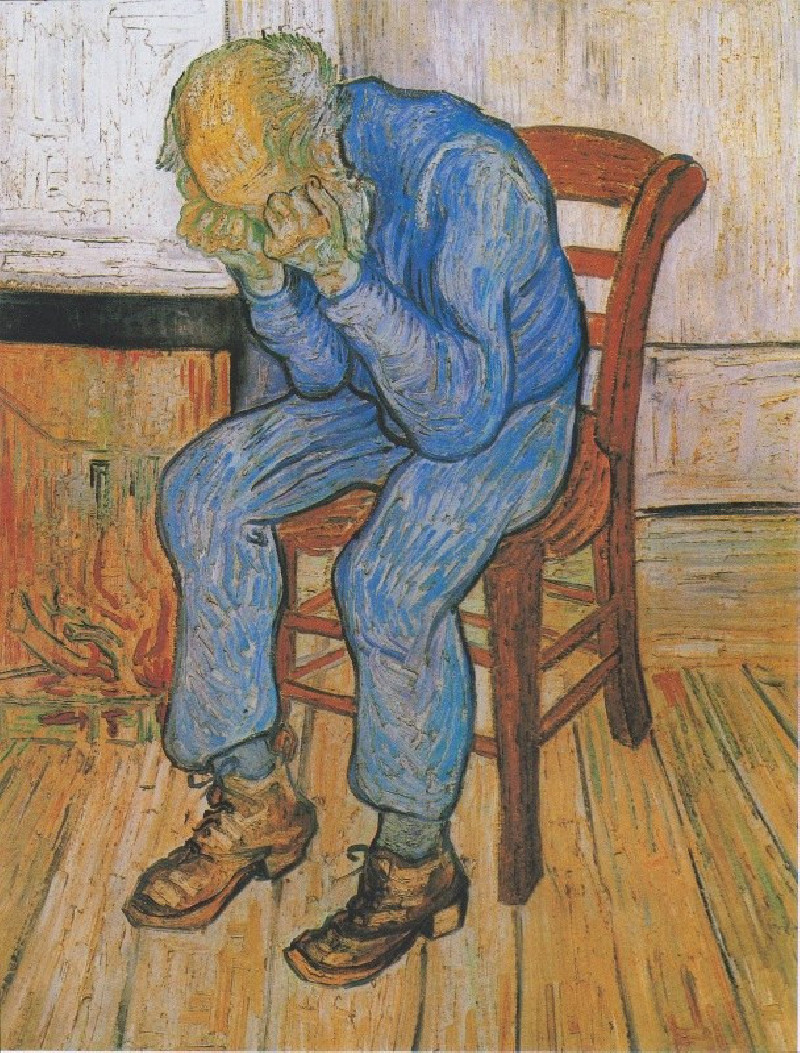 At Eternity’s Gate (1890) reproduction of painting by Vincent Van Gogh. ALL GICLEE PRINTS