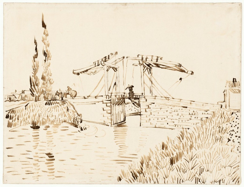 Vincent Van Gogh reprodukcija The Langlois Bridge (1888), VISOS REPRODUKCIJOS , paveikslai, reprodukcijos internetu