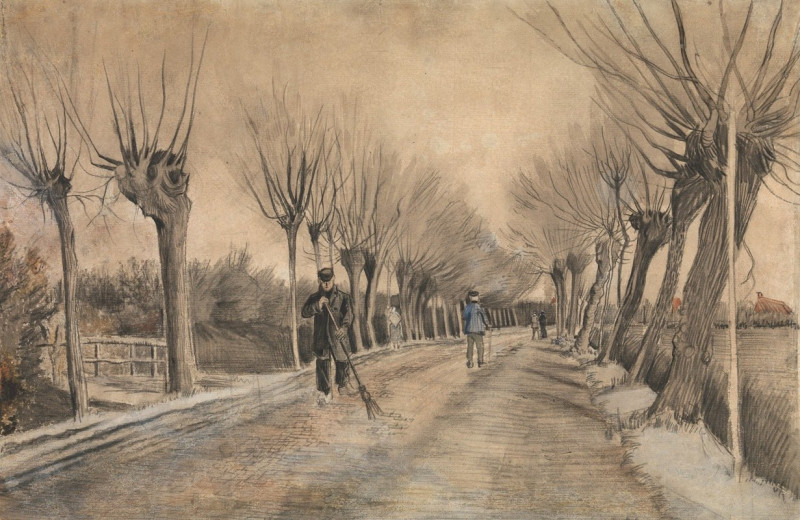 Vincent Van Gogh reprodukcija Road in Etten (1881), VISOS REPRODUKCIJOS , paveikslai, reprodukcijos internetu