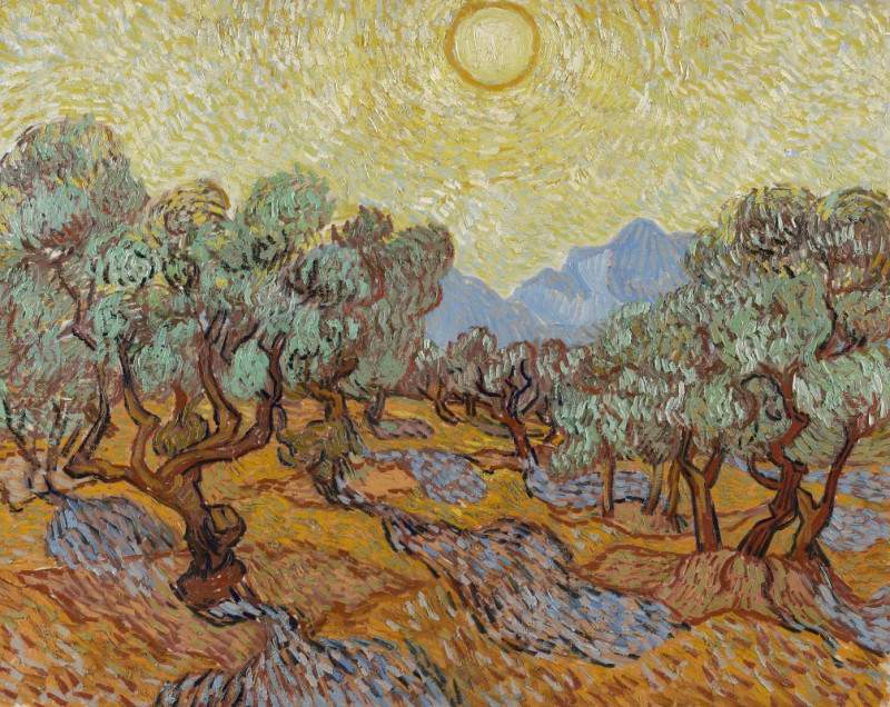 Olive Trees (1889) reproduction of painting by Vincent Van Gogh. ALL GICLEE PRINTS