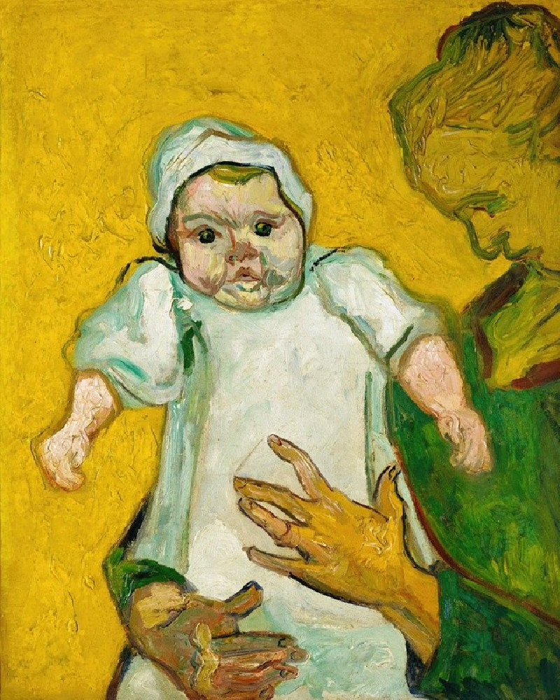 Madame Roulin and Her Baby (1888) reproduction of painting by Vincent Van Gogh. ALL GICLEE PRINTS