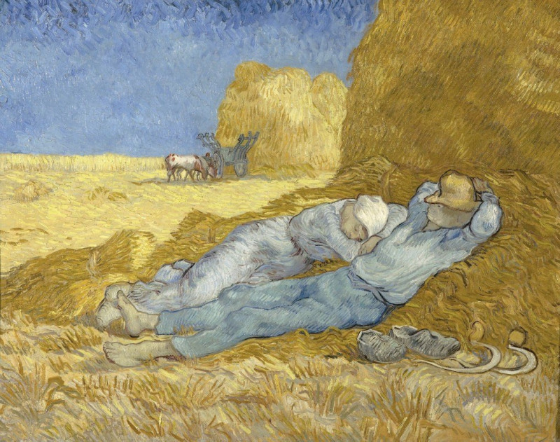 The Siesta (After Millet) reproduction of painting by Vincent Van Gogh. ALL GICLEE PRINTS