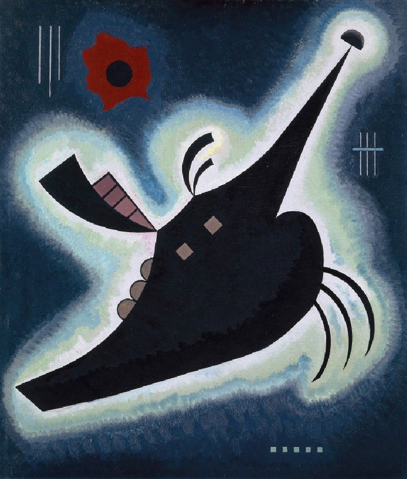 Wassily Kandinsky reprodukcija Pointy black (1931), VISOS REPRODUKCIJOS , paveikslai, reprodukcijos internetu