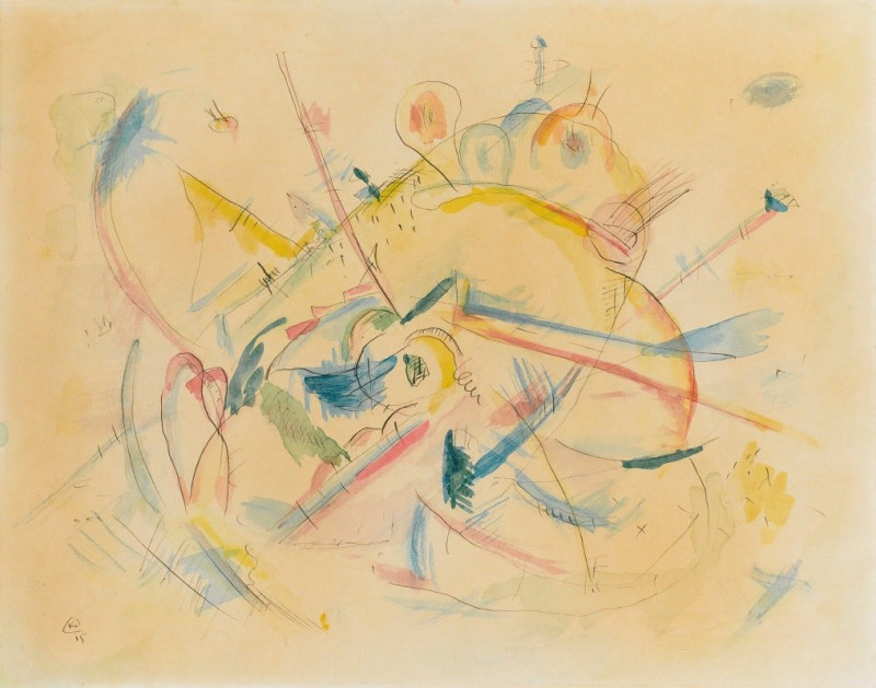 Ohne Titel (Untitled) (1915) reproduction of painting by Wassily Kandinsky. ALL GICLEE PRINTS