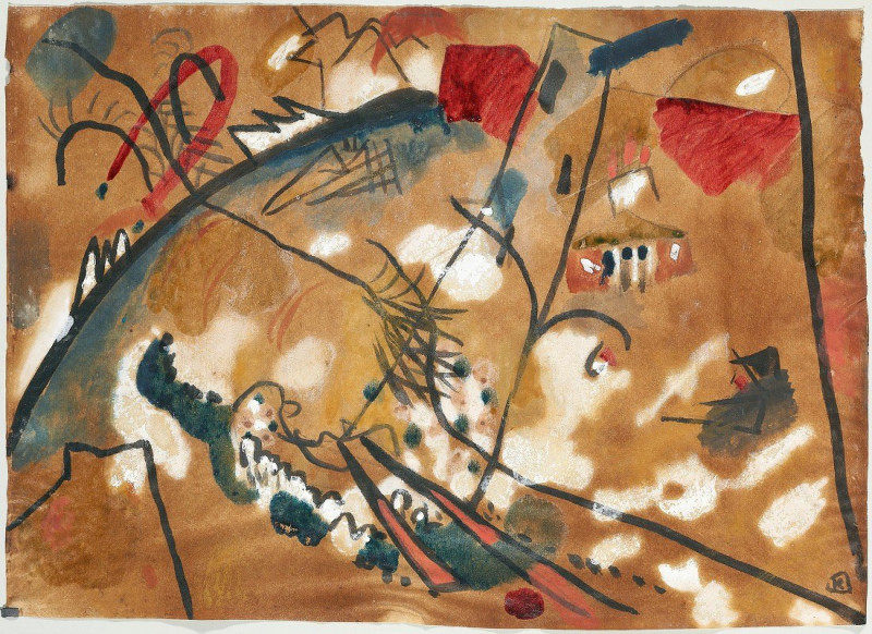 Draft for ‘Improvisation 24 (Troika II)’ (1911) reproduction of painting by Wassily Kandinsky. ALL GICLEE PRINTS