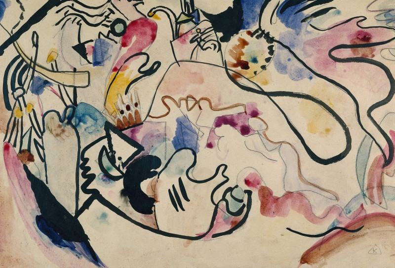 Aquarell Nr. 8 ‘Jüngster Tag’ (1911) reproduction of painting by Wassily Kandinsky. ALL GICLEE PRINTS