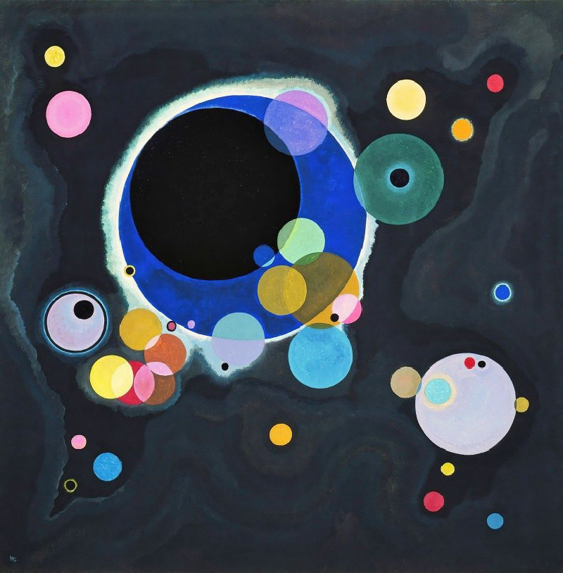 Several Circles (1926) reproduction of painting by Wassily Kandinsky. ALL GICLEE PRINTS