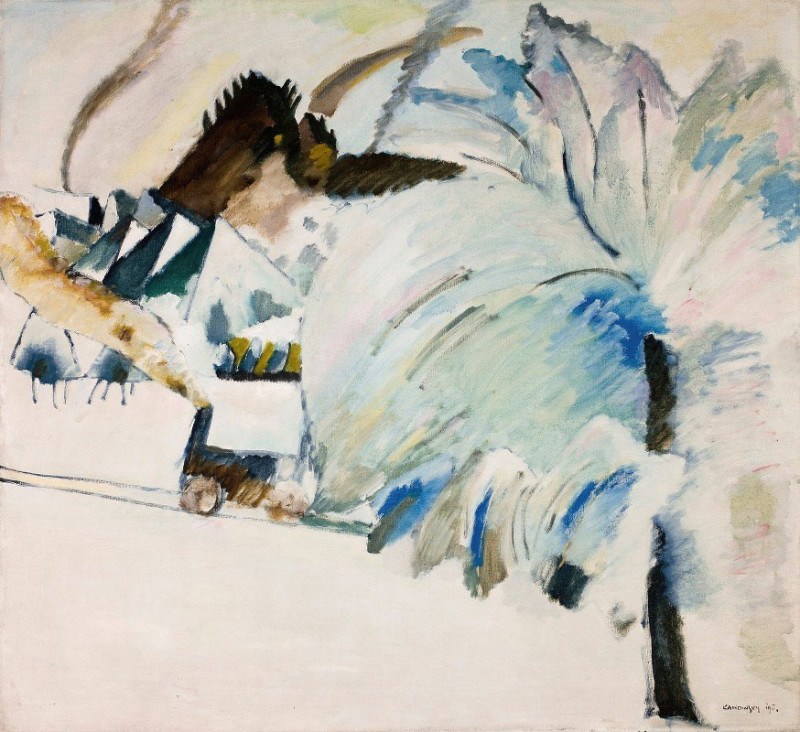 Wassily Kandinsky reprodukcija Murnau with Locomotive (1911), VISOS REPRODUKCIJOS , paveikslai, reprodukcijos internetu