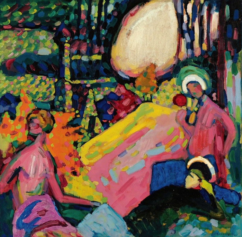 Weisser Klang (White Sound) (1908) reproduction of painting by Wassily Kandinsky. ALL GICLEE PRINTS