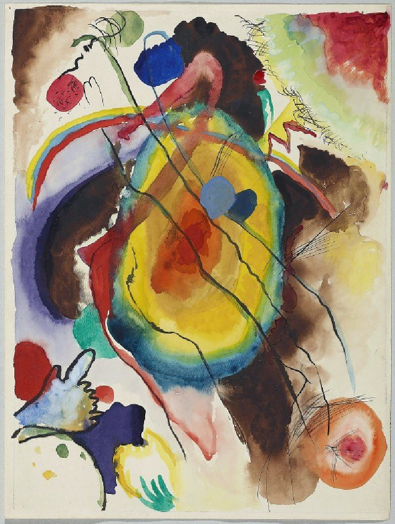 Entwurf zu einem Wandbild für Edwin R. Campbell (1914) reproduction of painting by Wassily Kandinsky. ALL GICLEE PRINTS