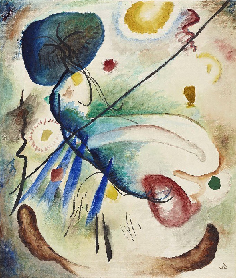 Aquarell mit Strich (1912) reproduction of painting by Wassily Kandinsky. ALL GICLEE PRINTS