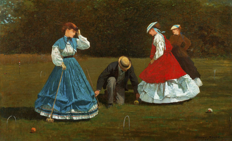 Winslow Homer reprodukcija Croquet Scene, VISOS REPRODUKCIJOS , paveikslai, reprodukcijos internetu