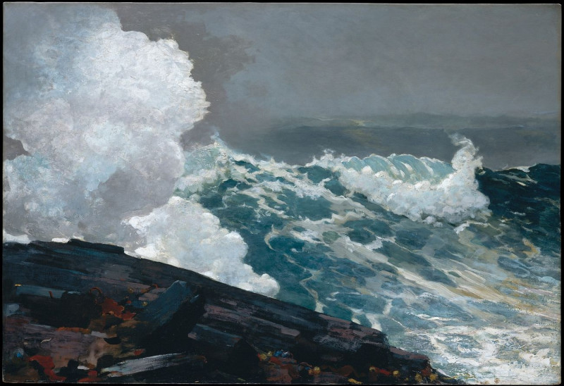 Winslow Homer reprodukcija Northeaster, VISOS REPRODUKCIJOS , paveikslai, reprodukcijos internetu