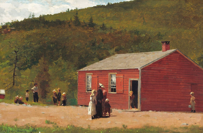 Winslow Homer reprodukcija School Time, VISOS REPRODUKCIJOS , paveikslai, reprodukcijos internetu