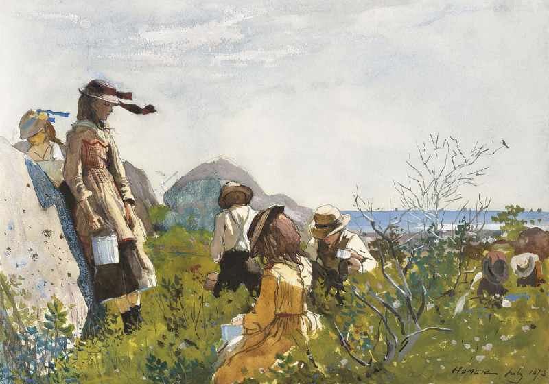 Berry Pickers reproduction of painting by Winslow Homer. ALL GICLEE PRINTS