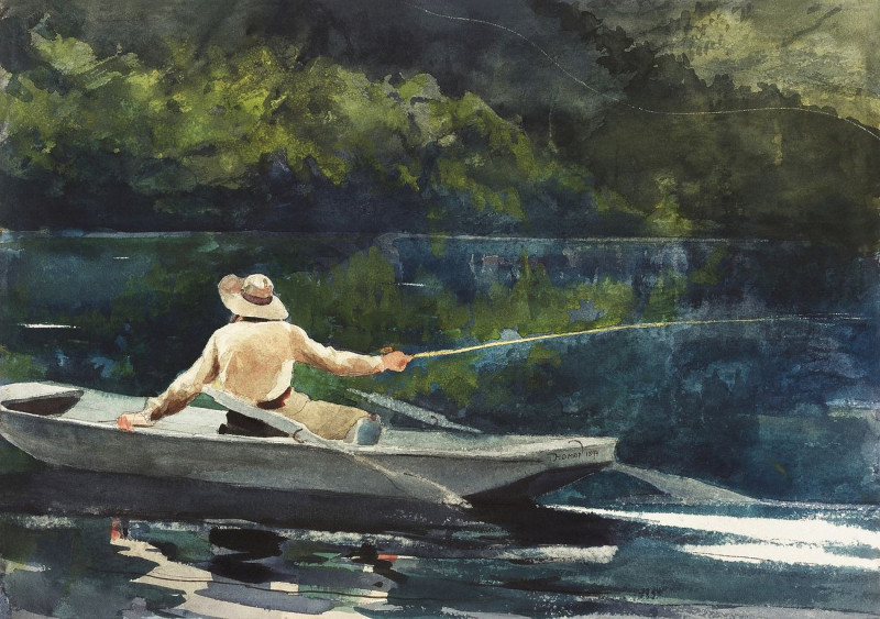 Casting, Number Two reproduction of painting by Winslow Homer. ALL GICLEE PRINTS