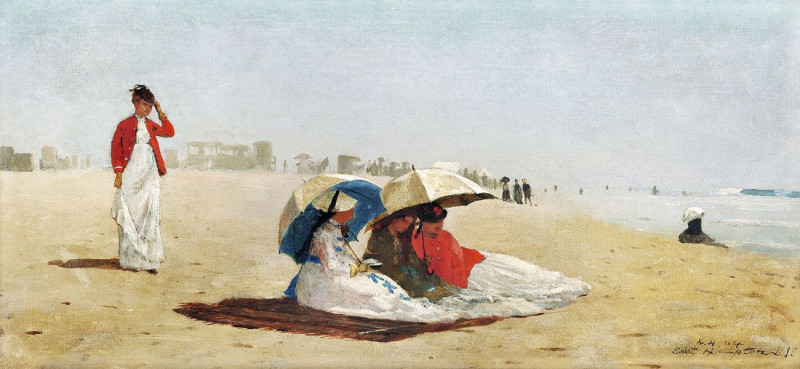 East Hampton Beach, Long Island reproduction of painting by Winslow Homer. ALL GICLEE PRINTS