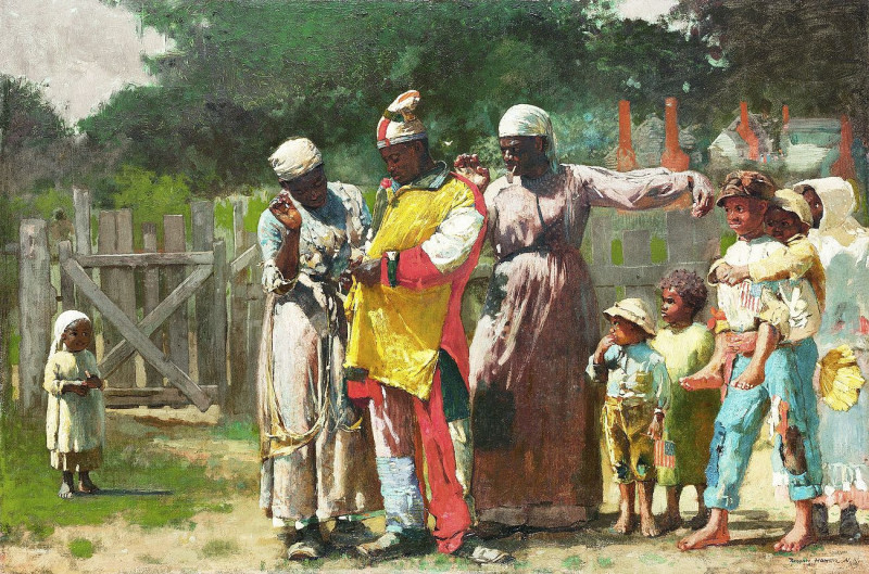 Dressing For The Carnival reproduction of painting by Winslow Homer. ALL GICLEE PRINTS