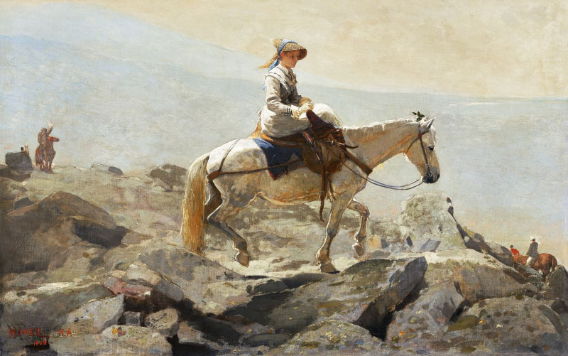 The Bridle Path, White Mountains reproduction of painting by Winslow Homer. ALL GICLEE PRINTS