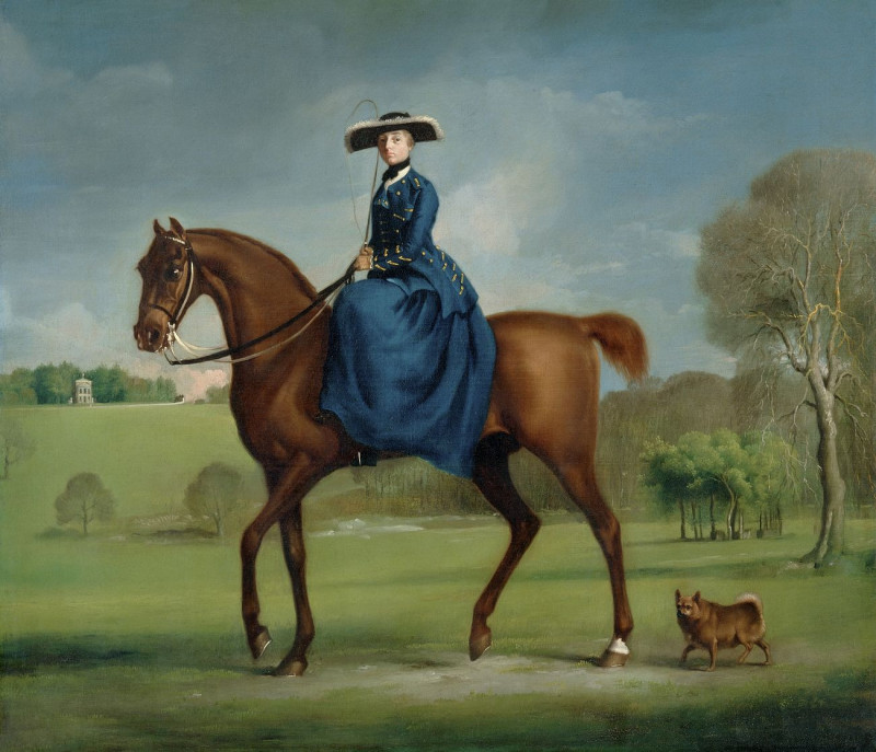 George Stubbs reprodukcija The Countess Of Coningsby In The Costume Of The Charlton Hunt, VISOS REPRODUKCIJOS , paveikslai, r...