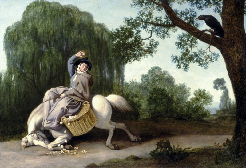 The Farmer'S Wife And The Raven reproduction of painting by George Stubbs. ALL GICLEE PRINTS